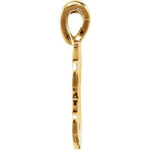10K Yellow Medium Initial S Pendant