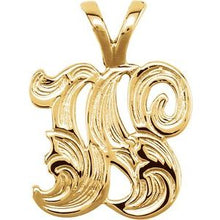 Load image into Gallery viewer, 10K Yellow Medium Initial W Pendant
