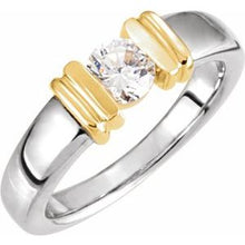 Charger l&#39;image dans la galerie, Bague de fiançailles solitaire diamant 14K jaune 1/2 CTW
