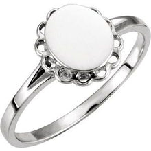 Charger l'image dans la galerie, Sterling Silver 8x6.7 mm Oval Signet Ring
