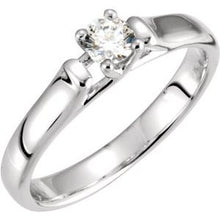 Charger l&#39;image dans la galerie, Bague de fiançailles solitaire en diamant blanc 14K 1/2 CTW
