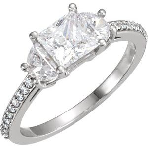 10K White 1 5/8 CTW Diamond Engagement Ring