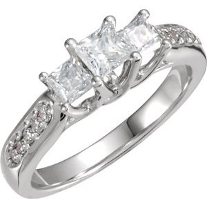 Three-Stone Anniversary Band