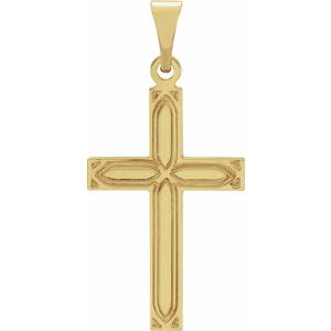 14K Yellow 18x12 mm Cross Pendant