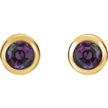 Load image into Gallery viewer, Bezel-Set Birthstone Earrings
