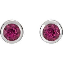 Load image into Gallery viewer, Bezel-Set Birthstone Earrings
