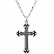 Charger l&#39;image dans la galerie, Sterling Silver Fancy Cross Pendant
