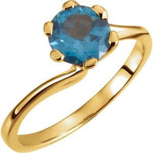 Charger l'image dans la galerie, Sterling Silver 8.2 mm Round Solitaire Twist Ring Mounting
