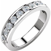 Load image into Gallery viewer, Platinum 3/4 CTW Diamond Anniversary Band Size 5
