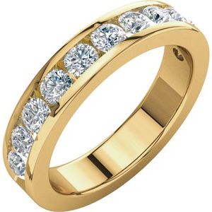 Jonc anniversaire en diamant 14K jaune 1 CTW