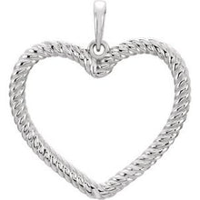 Load image into Gallery viewer, Sterling Silver Rope Heart Pendant
