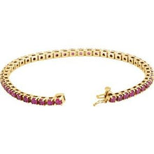 Load image into Gallery viewer, 14K Yellow Ruby Line 7&quot; Bracelet
