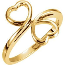 Load image into Gallery viewer, Sterling Silver 14 mm Double Heart Ring
