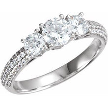 Load image into Gallery viewer, Continuum Sterling Silver 3/4 CTW Diamond  Engagement Ring
