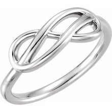 Load image into Gallery viewer, Sterling Silver Double Infinity-Inspired Ring
