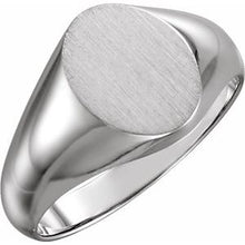 Load image into Gallery viewer, Sterling Silver 10x8 mm Oval Signet Ring
