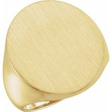 Load image into Gallery viewer, 18K Yellow 22x20 mm Oval Signet Ring
