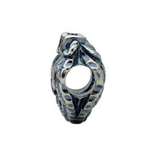 Charger l&#39;image dans la galerie, Sterling Silver 14.25x13.5 mm Christmas Wreath Bead with 4.75 mm Hole ID
