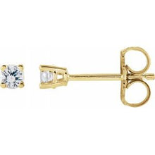 Charger l&#39;image dans la galerie, 14K Yellow 2.5 mm Round Sapphire Earrings
