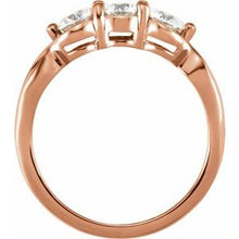 Load image into Gallery viewer, 14K Rose 1 CTW Diamond Three-Stone Ring
