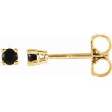 Load image into Gallery viewer, 14K Yellow 2.5 mm Round Onyx Earrings
