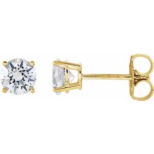 14K Yellow 1 CTW Diamond Earrings