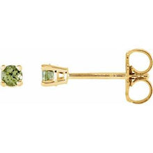 Load image into Gallery viewer, 14K Yellow 2.5 mm Round Peridot Earrings
