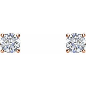 Round 4-Prong Stud Earrings