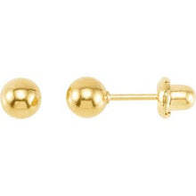 Load image into Gallery viewer, 24K Gold Plated Sterling Silver Ball Stud Piercing Earrings
