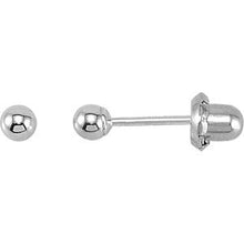 Load image into Gallery viewer, 14K White Gold-Plated 14K Yellow Gold Ball Stud Piercing Earrings
