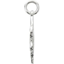 Load image into Gallery viewer, Sterling Silver 21.3X16.8 mm Pink Pourri Charm/Pendant
