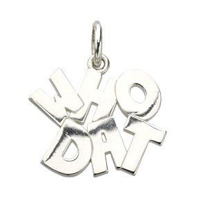Sterling Silver Who Dat Charm