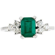 Charger l'image dans la galerie, Genuine Emerald &amp; Diamond Ring
