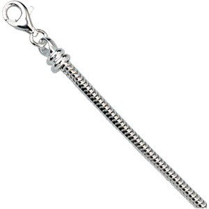 Sterling Silver Snake 18