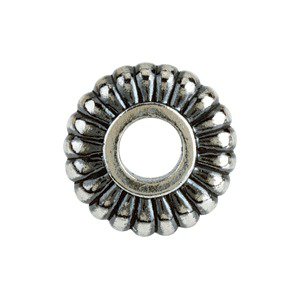 Sterling Silver 12.75x6.75 mm Fluted Bead