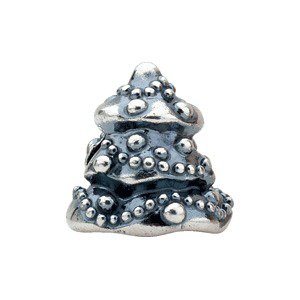 Sterling Silver 12.25 mm Christmas Tree Bead