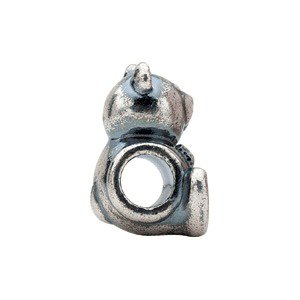 Sterling Silver 15x12.25 mm Bear Slider Bead