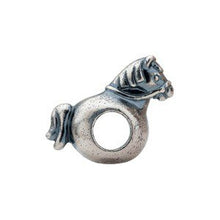 Charger l&#39;image dans la galerie, Sterling Silver 16.75x14.25 mm Rocking Horse Slider Bead
