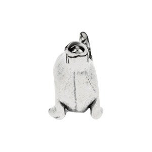 Sterling Silver 15.25x10 mm Seal Bead