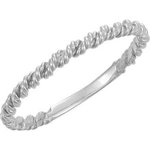 Charger l&#39;image dans la galerie, Sterling Silver 2 mm Twisted Rope Band
