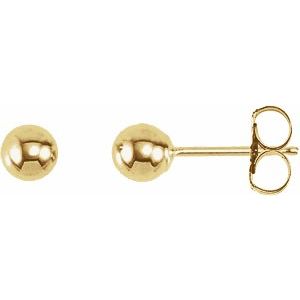 Ball Earrings with Bright Finish