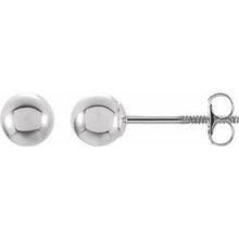 Load image into Gallery viewer, 14K White 4 mm Ball Stud Earrings
