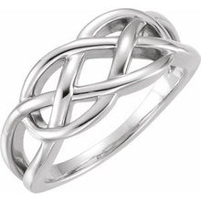 Charger l'image dans la galerie, Sterling Silver 9 mm Criss-Cross Ring
