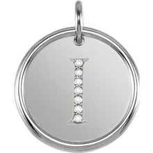 Load image into Gallery viewer, Sterling Silver .04 CTW Diamond Initial I 18&quot; Necklace
