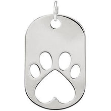 Charger l&#39;image dans la galerie, Sterling Silver Our Cause for Paws‚Ñ¢ Dog Tag Pendant
