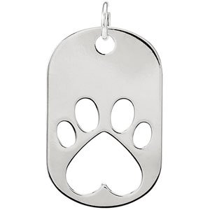 Sterling Silver Our Cause for Paws‚Ñ¢ Dog Tag Pendant