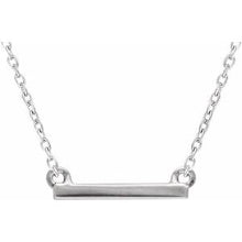 Charger l&#39;image dans la galerie, Sterling Silver 18x1.5 mm Petite Bar 16-18&quot; Necklace
