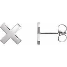 Load image into Gallery viewer, Sterling Silver 7.9 mm X Earrings
