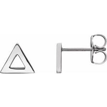 Load image into Gallery viewer, Sterling Silver Triangle Earrings
