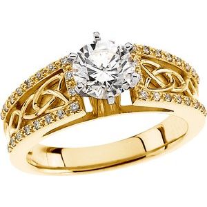 Celtic-Inspired Engagement Ring or Shank
